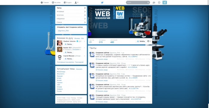 Брендирование нашего Twitter-а